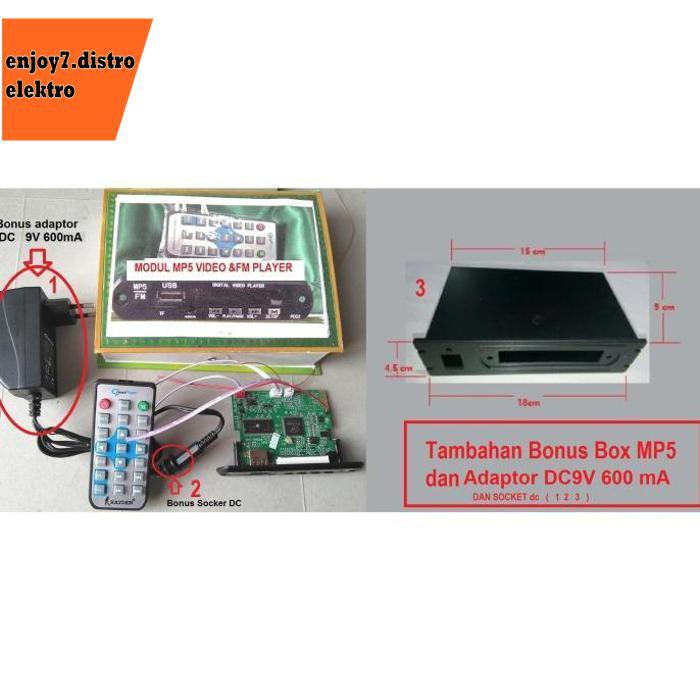 Modul Kit 12V Rayden Usb Digital Audio Video Player Mp3, Mp4, Mp5, Fm Bishele88 Ayo Beli
