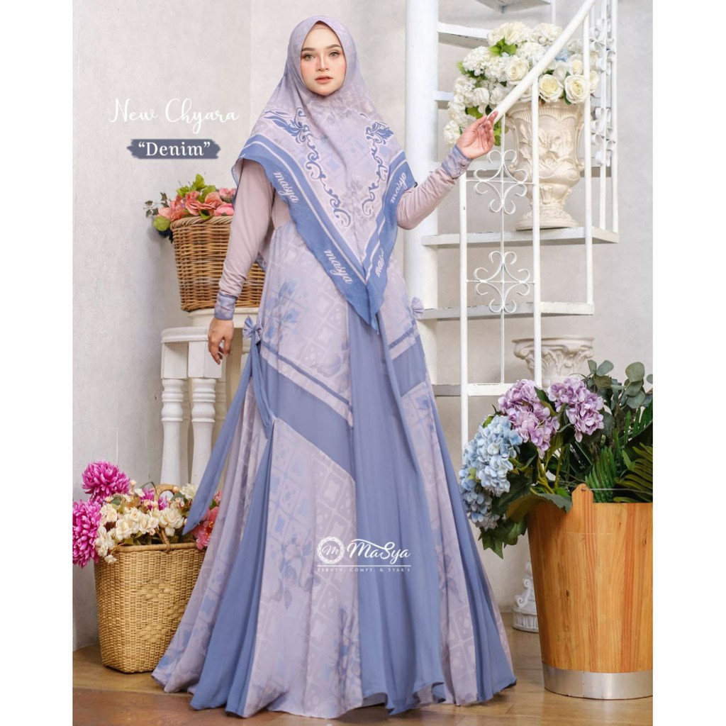 [MADENIA SYAR'I SALE] GAMIS SET SYARI / DRESS PRINTING ORIGINAL BRAND " NEW CHYARA" By Madenia Syari