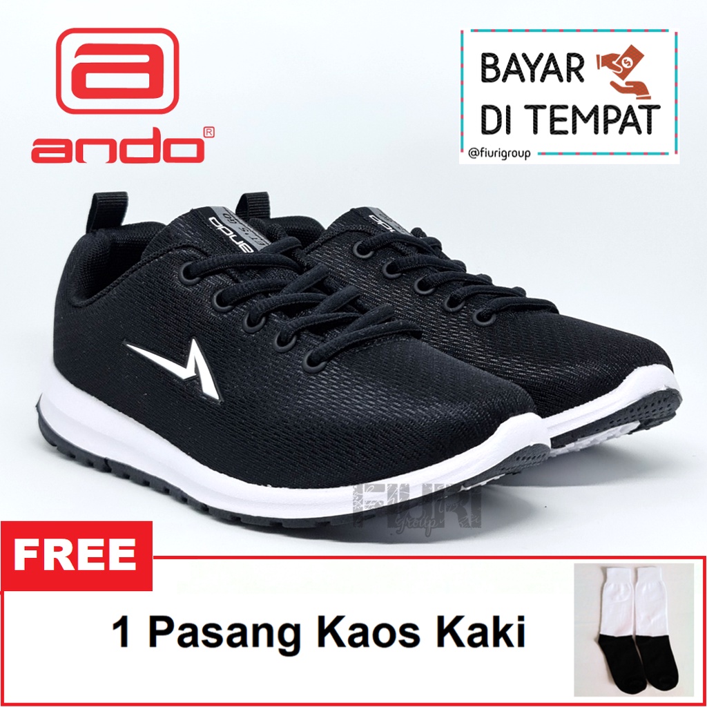 FIURI - ANDO ORIGINAL - NITTA 33-40 HITAM PUTIH - SEPATU SNEAKERS SPORT KANVAS SOL KARET ANAK PEREMPUAN - SEPATU KETS TRENDY WANITA - SEPATU OLAHRAGA LARI FITNES SENAM KERJA KULIAH SEKOLAH SD SMP SMA BERTALI CEWEK MURAH PROMO DISKON BONUS KAOS KAKI