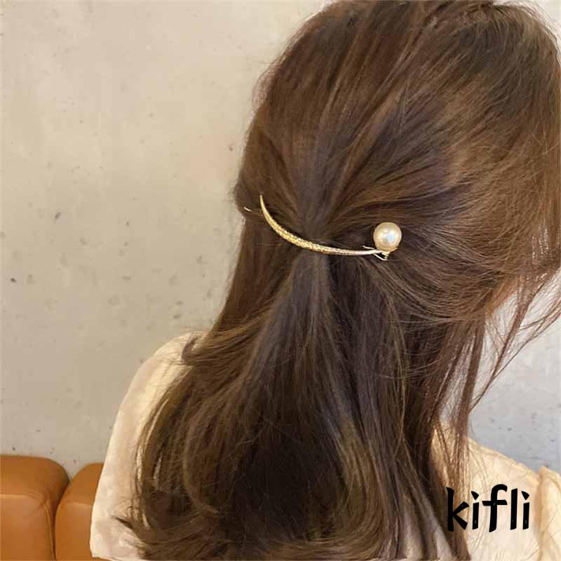 Jepit Rambut,Bahan Logam,Aksen Mutiara,Untuk Wanita