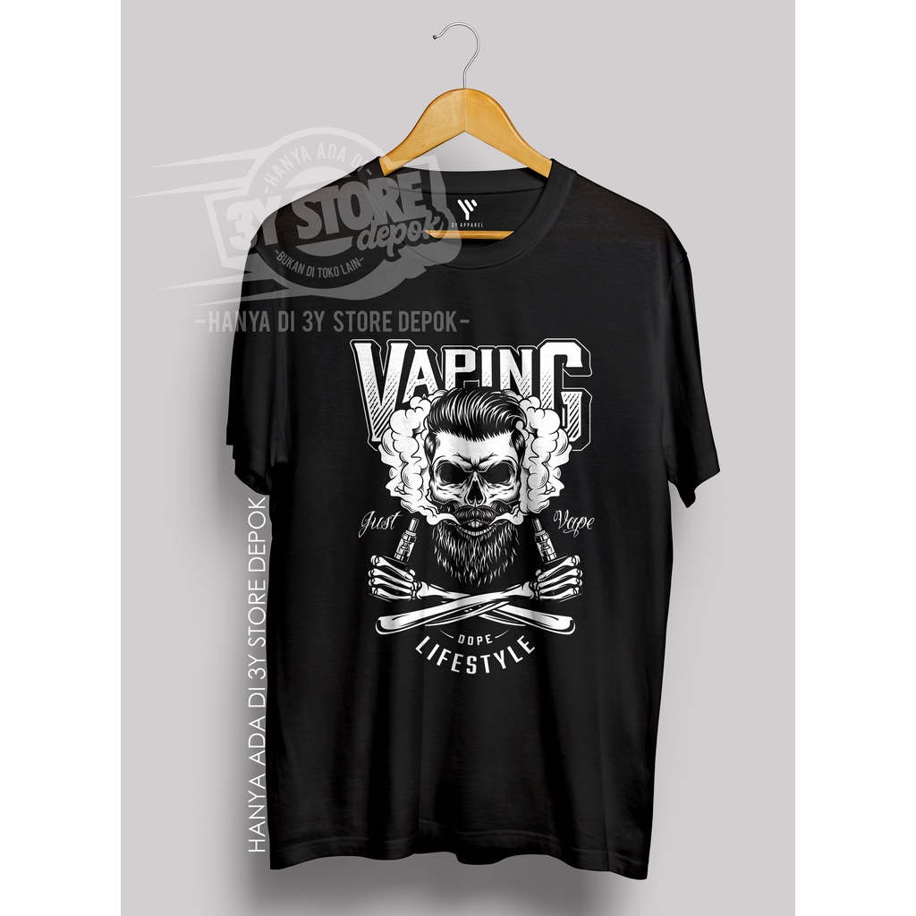 KAOS SANTAI VAPE / VAPING BAHAN PREMIUM DISTRO COTTON COMBED 30S PRIA WANITA - 3Y STORE