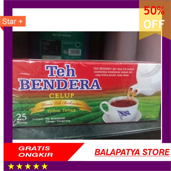 

TERMURAH teh bendera celup vanilla 25s