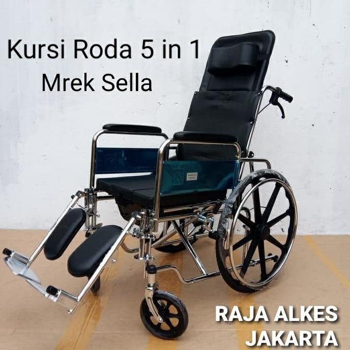 Kursi Roda 5 in 1 Mrek Sella Bisa Bab, Tidur, Selonjora & Tempat Makan