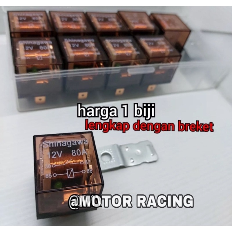 Relay Klakson 4 Pin 12V 80A Horn Relay Booster Untuk Mobil Motor