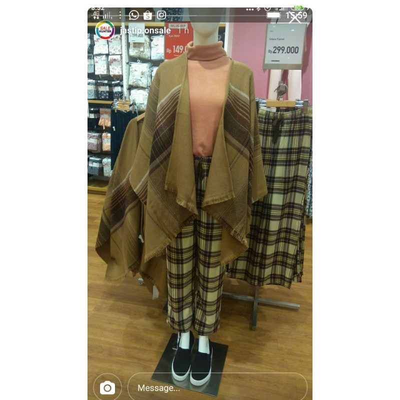 Uniqlo syal 2 way sale (amikutamidewi)