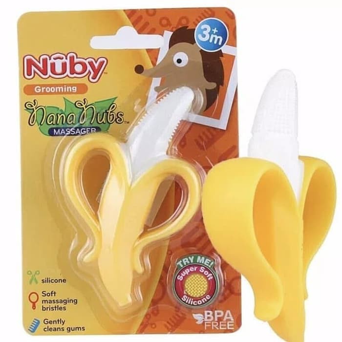 Nuby banana toothbrush and teether 3m+