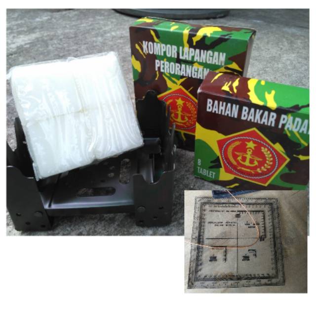 Survival Kit / Parafin Set/ Paket kompor lapangan, Parafin, dan protaktor