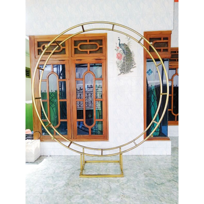 LINGKARAN BESI DEKORASI WEDDING DOUBLE LAYER/dekorasi lamaran/ring dekorasi/besi dekorasi