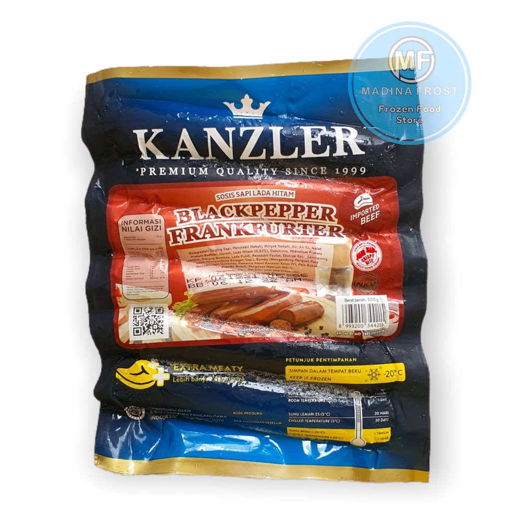 

KANZLER SOSIS BLACKPEPPER FRANKFURTER 300g