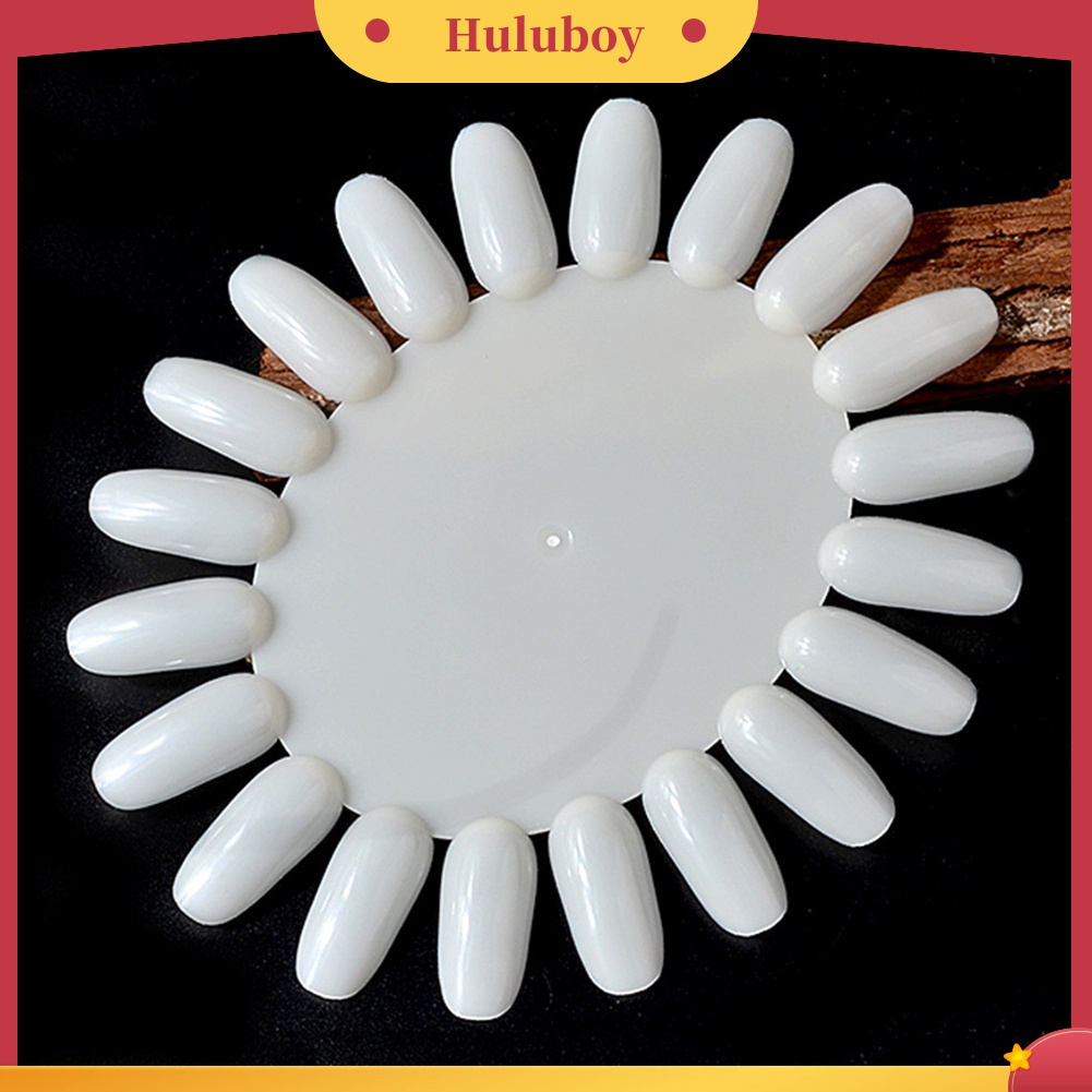 Huluboy Huluboy♡ Cetakan Kuku Palsu Bentuk Roda Bulat Bahan Akrilik 20 Warna Untuk Display