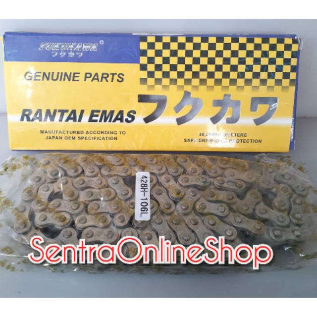 Rantai Rante Emas Gold Tipe 428 H 106 mata Fukukawa