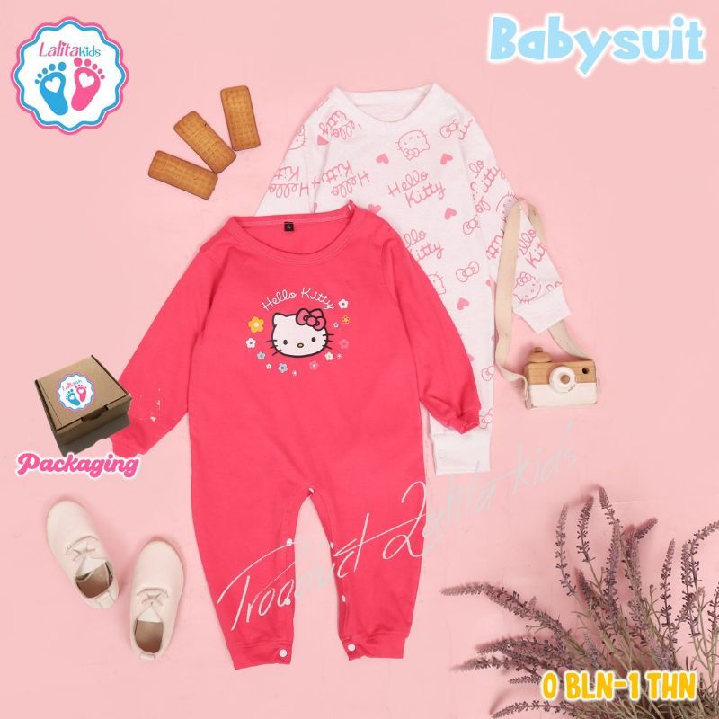 BABYSUIT 1 PAX ISI 2 PCS  (FREE BOX) LALITA KIDS size NB-1 Tahun / jumper bayi new born dan balita / jumpsuit baby