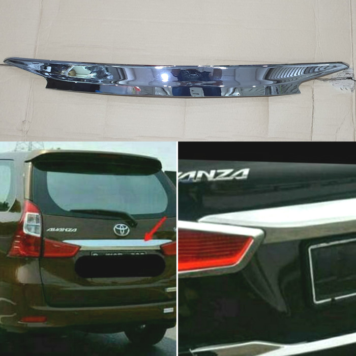 List trundlite lis PINTU BAGASI belakang TOYOTA GRAND NEW AVANZA / GREAT XENIA 2015 2016 2017  2018 CROME chrome tempel