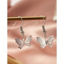 LRC Anting Gantung Fashion Ear Hook Small Butterfly Alloy Geometric Earrings K37052