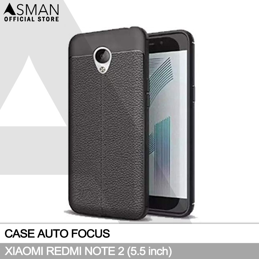 Auto Focus Xiaomi Redmi Note 2 (5.5&quot;) | Soft Case Leather Premium - Hitam