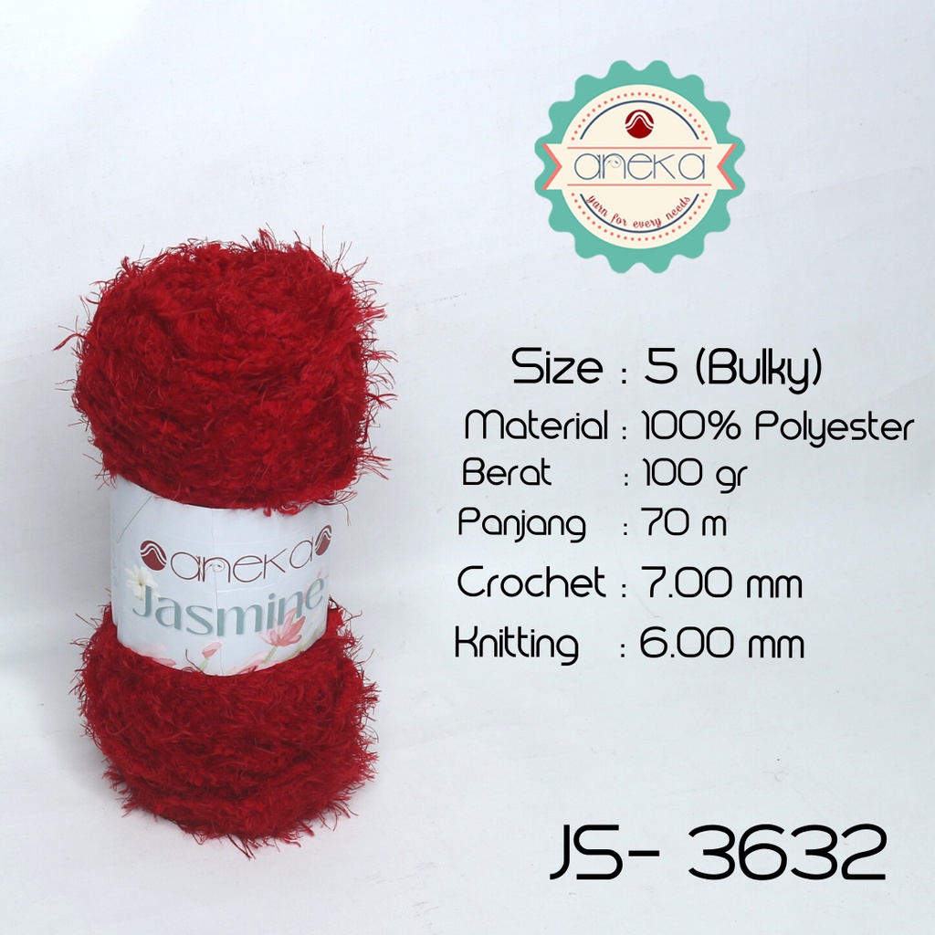 Benang Rajut Bulu Halus Jasmine Yarn / Cashmere Plush - 3632