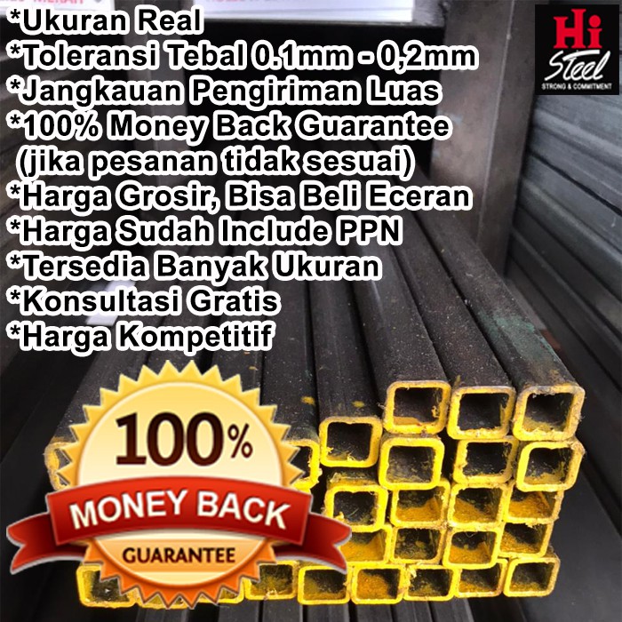 Besi Hollow 20 X 20 X 1.10mm X 6m