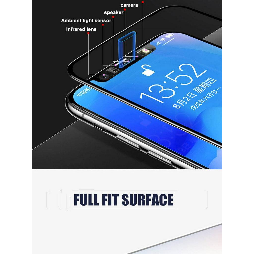 Pelindung Layar Tempered Glass 9d Sudut Lengkung Untuk Iphone 11 12 Pro Max Mini X Xr Xs Max