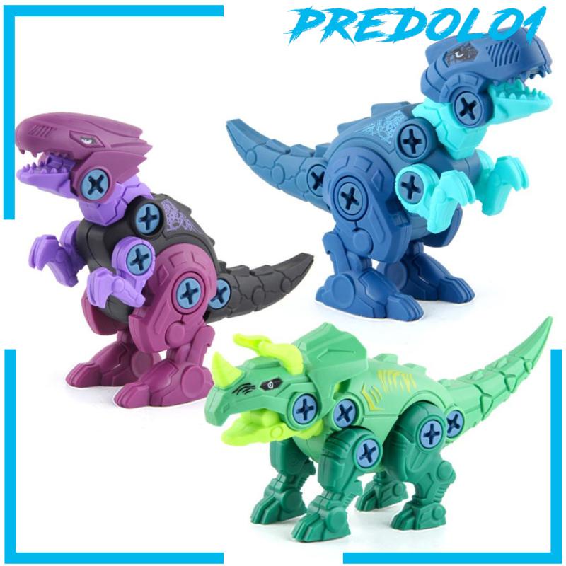 Predolo1 3pcs Mainan Dinosaurus Diy Untuk Hadiah Ulang Tahun Anak Laki-Laki / Perempuan