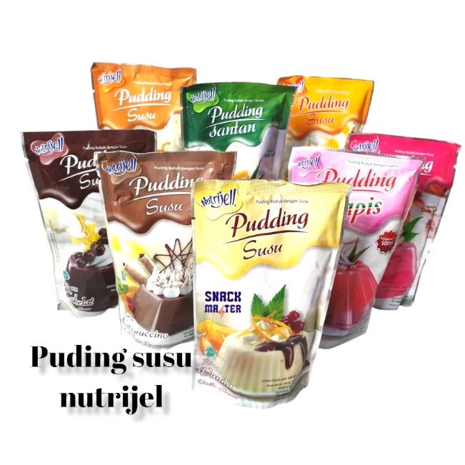 

PUDING SUSU NUTRIJEL / NUTRIJEL PUDING SUSU / PUDING BUAH / SILKY PUDING / PUDING COKLAT / NUTRIJEL PUDING BELGIAN PUDING / PUDING INSTAN