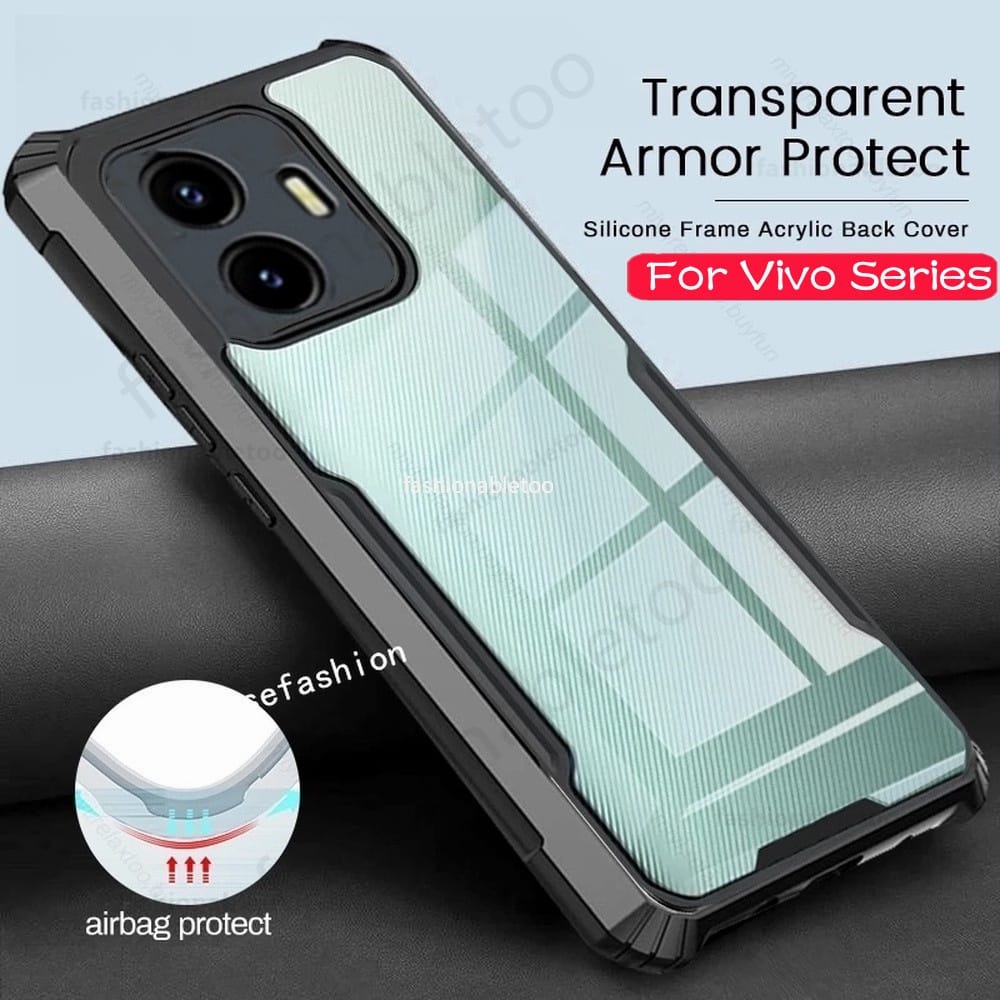 Promo Case Transparan Vivo T1 Pro 5G / Vivo T1 5G Softcase Transparan Armor Acrilik Pelindung Back Cover