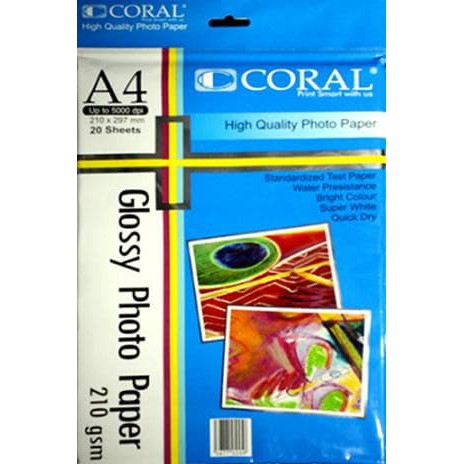

Jual Kertas Photo Coral Glossy A4-210 Gr Murah