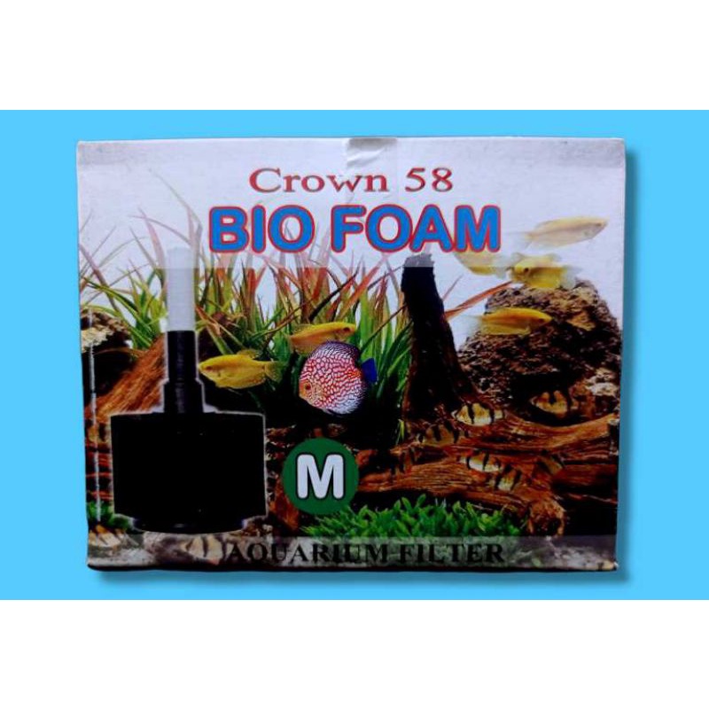 Media Filter mini filter Aquarium CROWN 58 BIO FOAM ukuran M