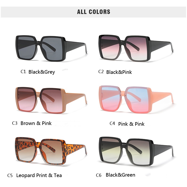 2022 Kacamata Hitam Wanita Model vintage frame Besar