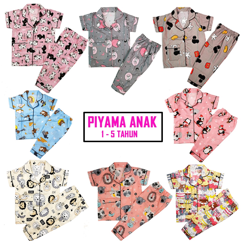 PIYAMA ANAK USIA 1-4 TAHUN SIZE M L XL TERLARIS PART 1