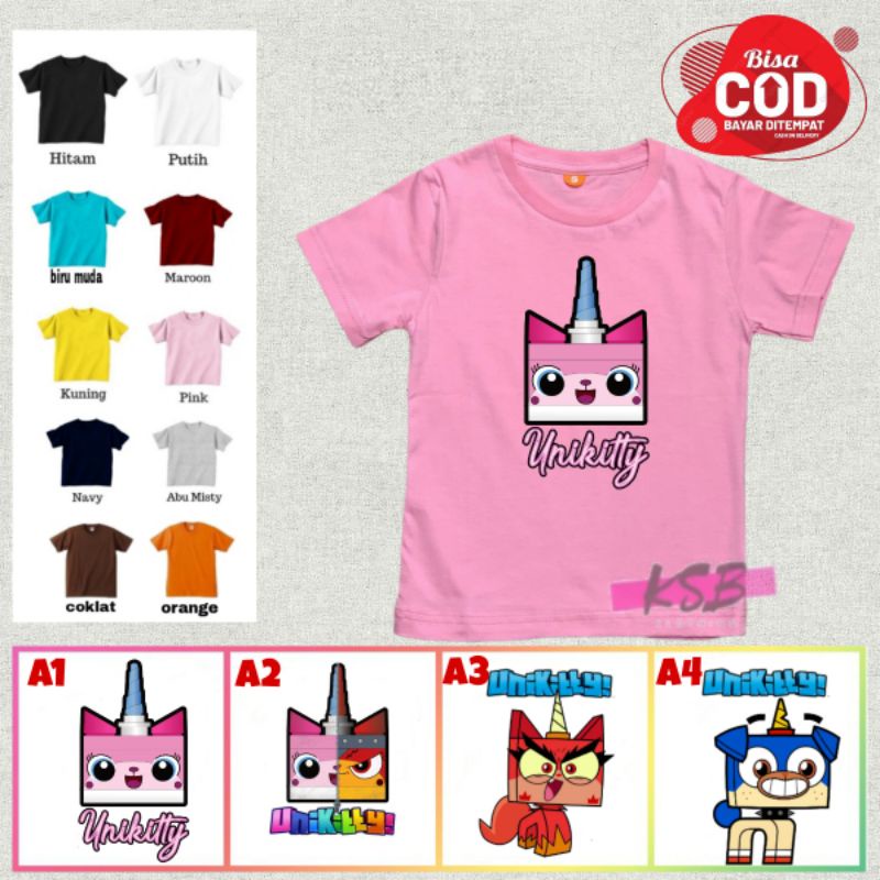 baju kaos anak distro perempuan unikitty/kaos anak unikitty/kaos oblong anak murah/kaos anak perempu
