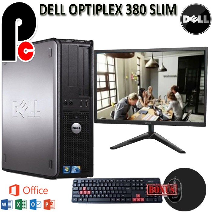 PC Komputer Built Up Dell OptiPlex 380 SLIM E7500 plus Monitor SPC 19'' NEW