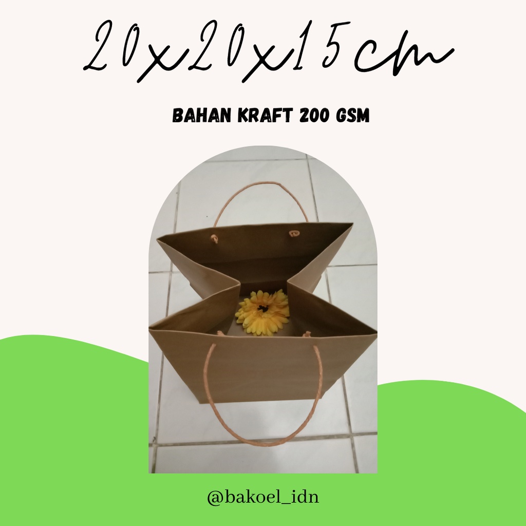 

Paper Bag Goodie Bag Tas Kertas Kraft Serbaguna Sedang Nasi Box Kue