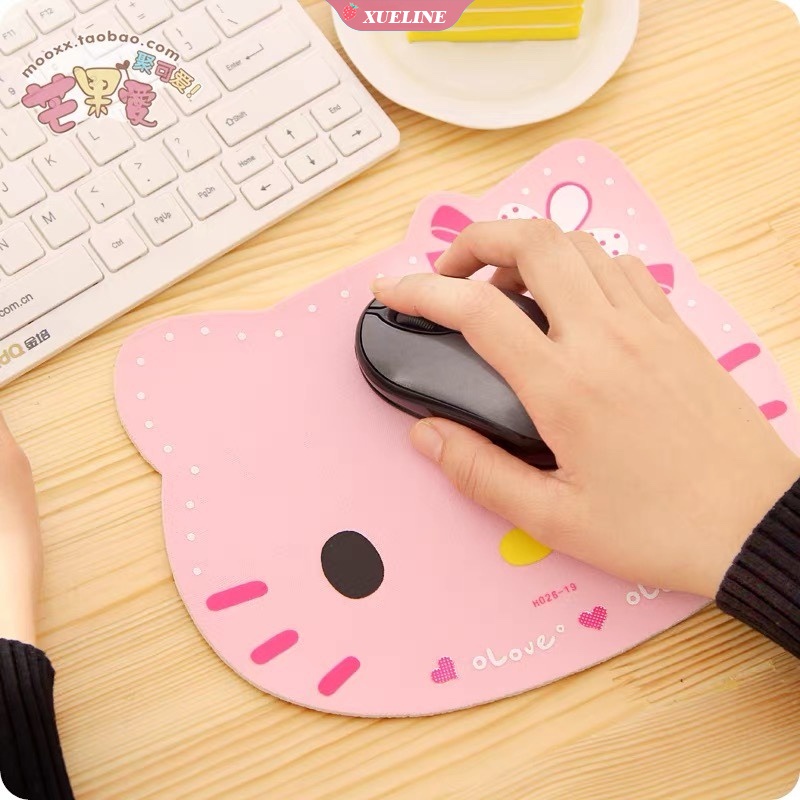 Mouse pad Tebal Motif Kartun Hello kitty Untuk Anak Perempuan