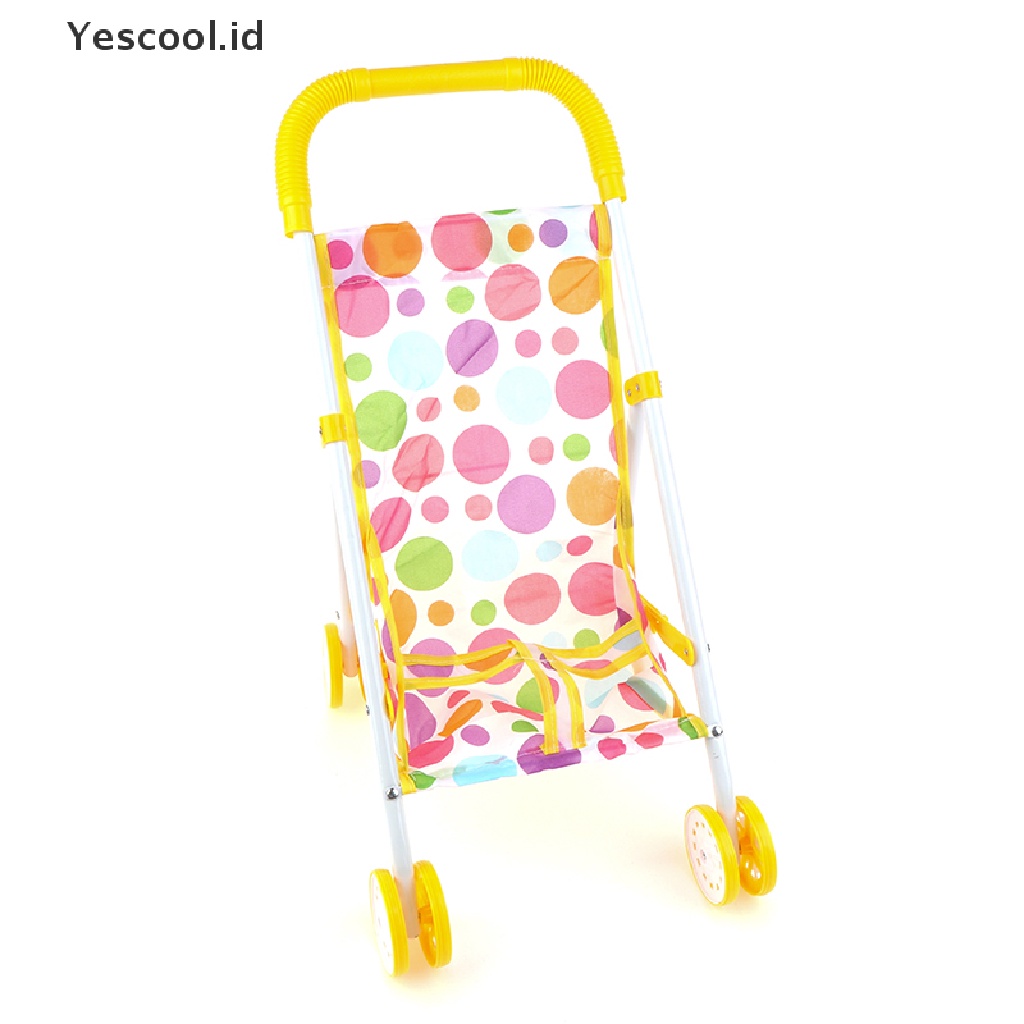 (Yescool) Mainan Miniatur Stroller Bayi Untuk Aksesoris Rumah Boneka