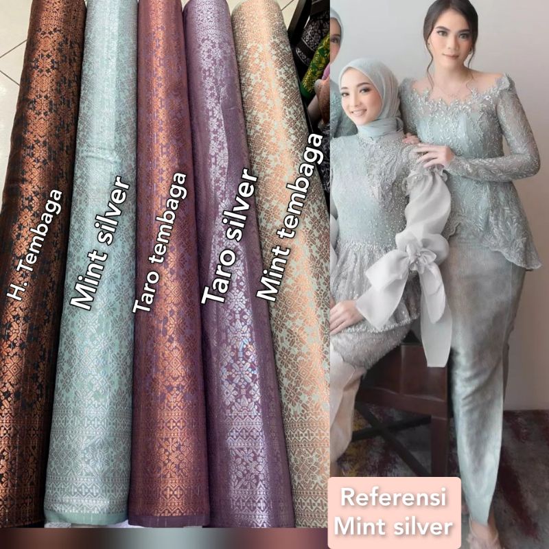 (HARGA PERSETENGAH METER) Kain songket tenun semi palembang /bahan songket / kain songket