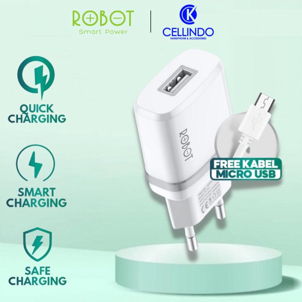 Charger Robot RT-K7 MICRO-USB Garansi Resmi 1 Tahun