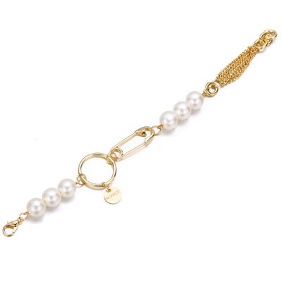 ✅COD Retro Pearl Bracelet Female Korean Female Flower Bracelet Charm Fashion Couple Custom Jewelry