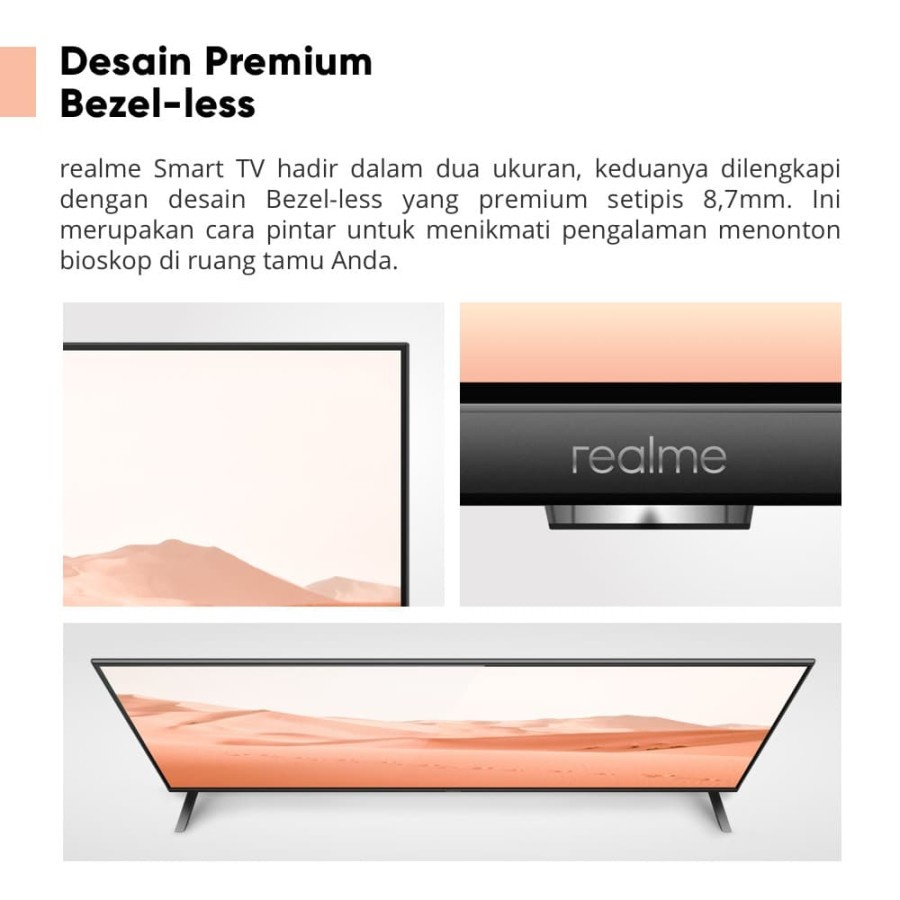 Realme Smart HD TV LED 32 inch [Android 9.0, Bazel-less, Dolby Audio]