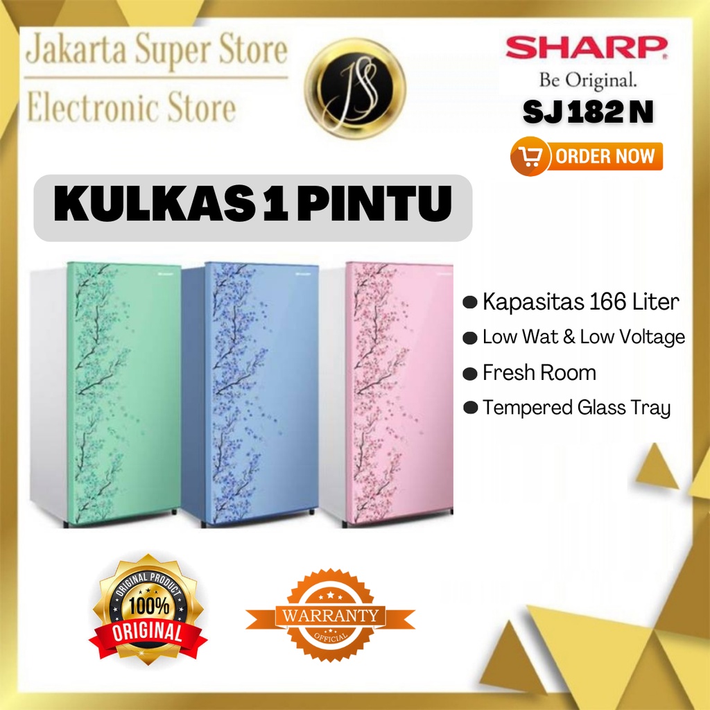 SHARP KULKAS 1 PINTU SJN 182 D SP/SB/SH