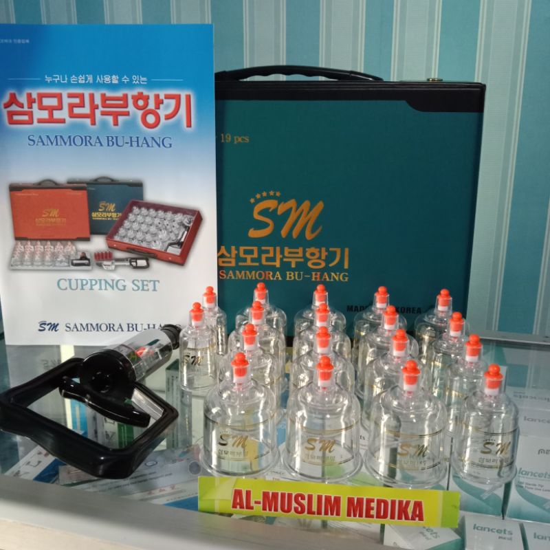 alat bekam sammora 19 kop koper biru