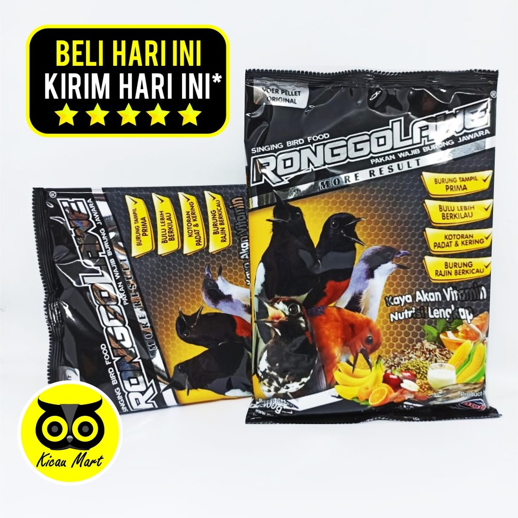 PAKAN MAKANAN HARIAN BURUNG MURAI KACER PLECI CIBLEK VOER PELLET ORIGINAL RONGGOLAWE EBOD JAYA PKVRG