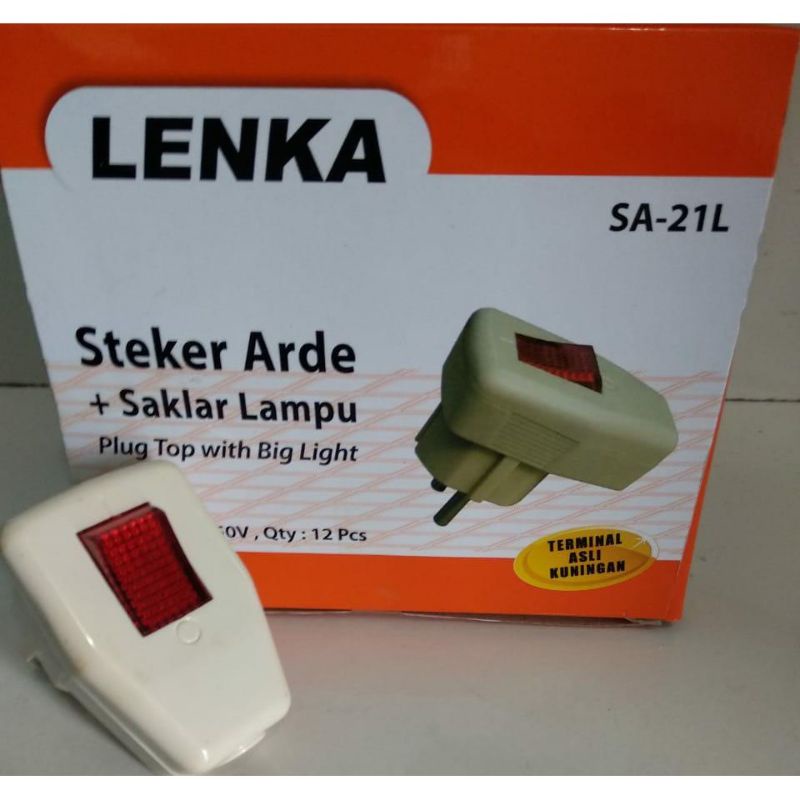 Steker Arde + Saklar Lampu On Off Lenka Sa21L