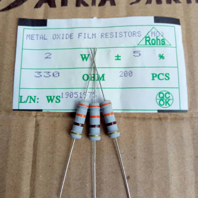 Resistor 330 ohm 2 watt 50pcs