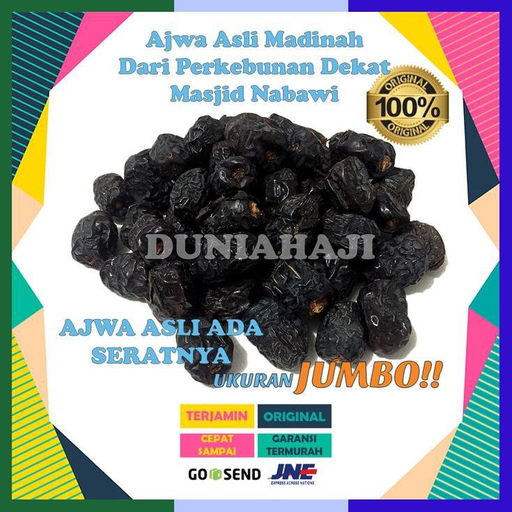 

Kurma Ajwa Jumbo Nabi Madinah Premium Super Xl Oleh Oleh Haji 500Gr