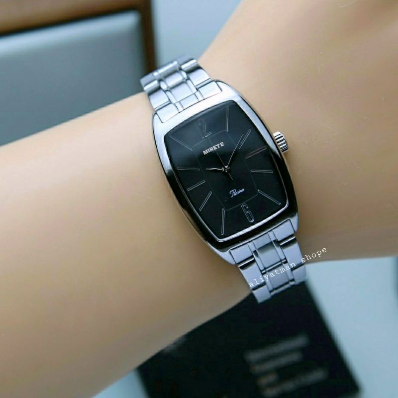 JAM TANGAN WANITA/CEWEK  MIRETE ORIGINAL RANTAI STAINLIS STEL WATER RESISTANT FREE BATRAI JAM TANGAN KASUAL WANITA ANTI AIR/TAHAN AIR COD JAM TANGAN CEWEK TERLARIS JAM TANGAN WANITA MURAH JAM TANGAN WANITA SPORTY MIRETE ORIGINAL model gues