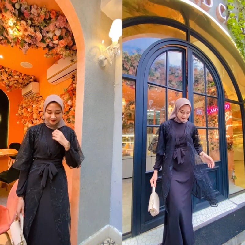 Azalea Dress Busui Preorder Gamis Polos Premium Gamis Polos Satin Dress Gamis Brukat Lucia Tile Dress Kondangan Kekinian Kombinasi Brokat Gamis Wanita Remaja Muslim Modis Gamis Lebaran 2022 Model Terbaru