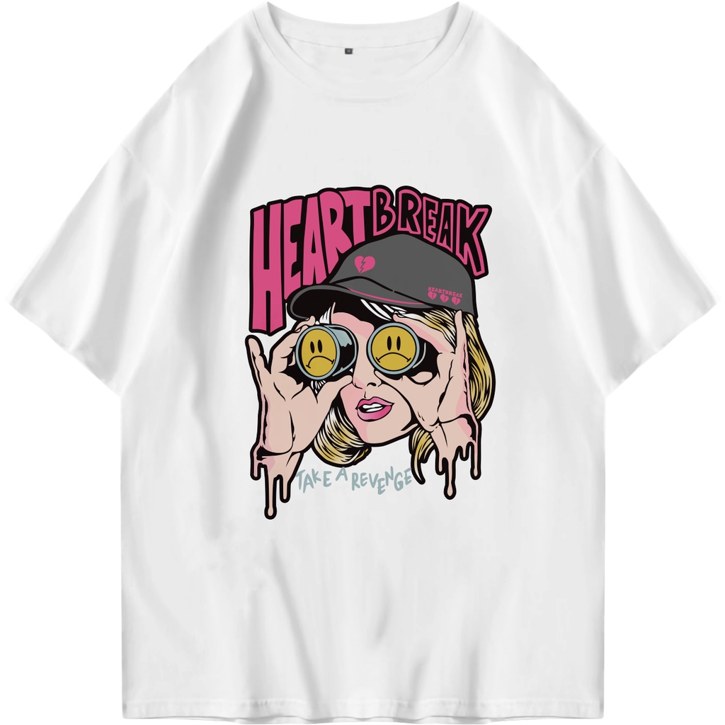 Firstlast Oversized Tshirt Heart Break | Kaos Oversize Pria dan Wanita