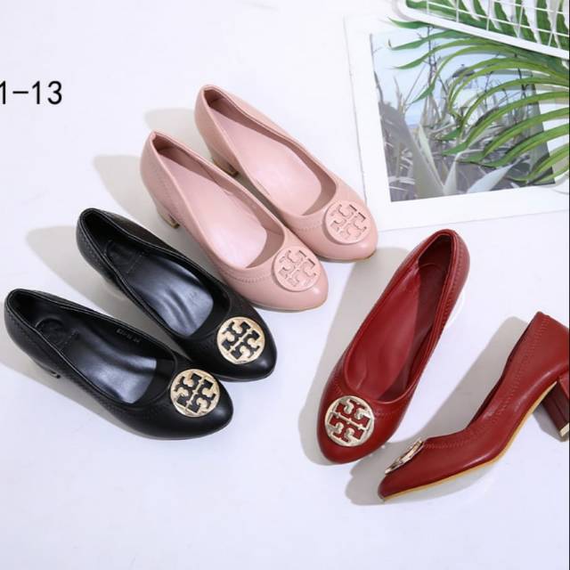 Sepatu Tory Burch Classic Block Heels 531-13 Semi Premium