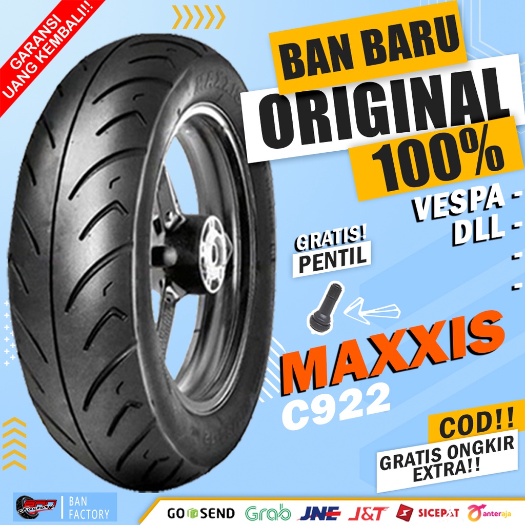 BAN MOTOR MATIC TUBLES RING 12 BAN MOTOR DEPAN BELAKANG SCOOPY RING 12 TUBLES BAN MOTOR MAXXIS C922 