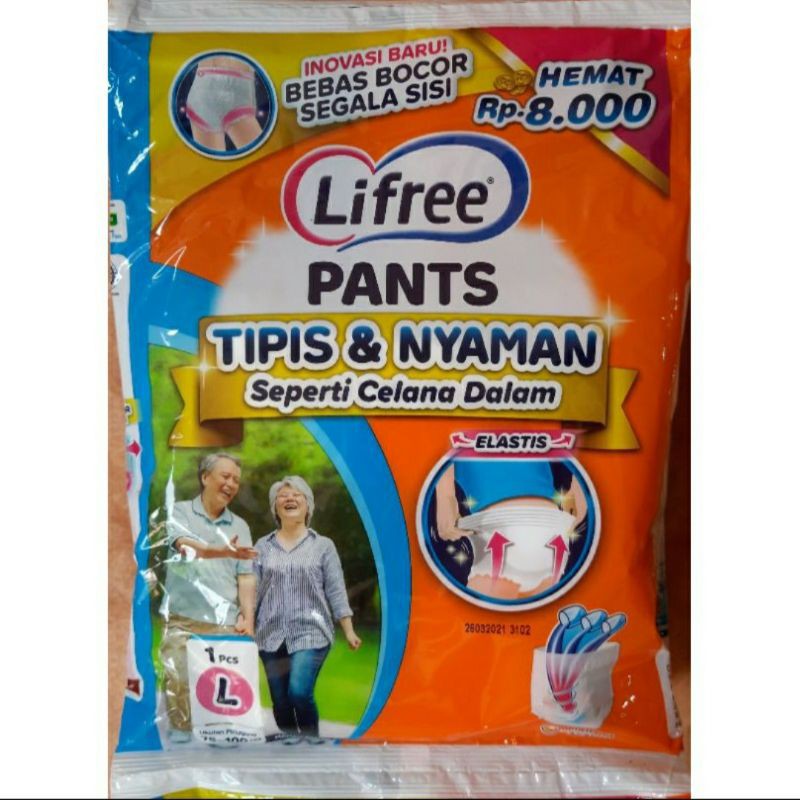 LIFREE SACHET PANTS POPOK CELANA DEWASA M L XL | POPOK DEWASA ADULT LANSIA